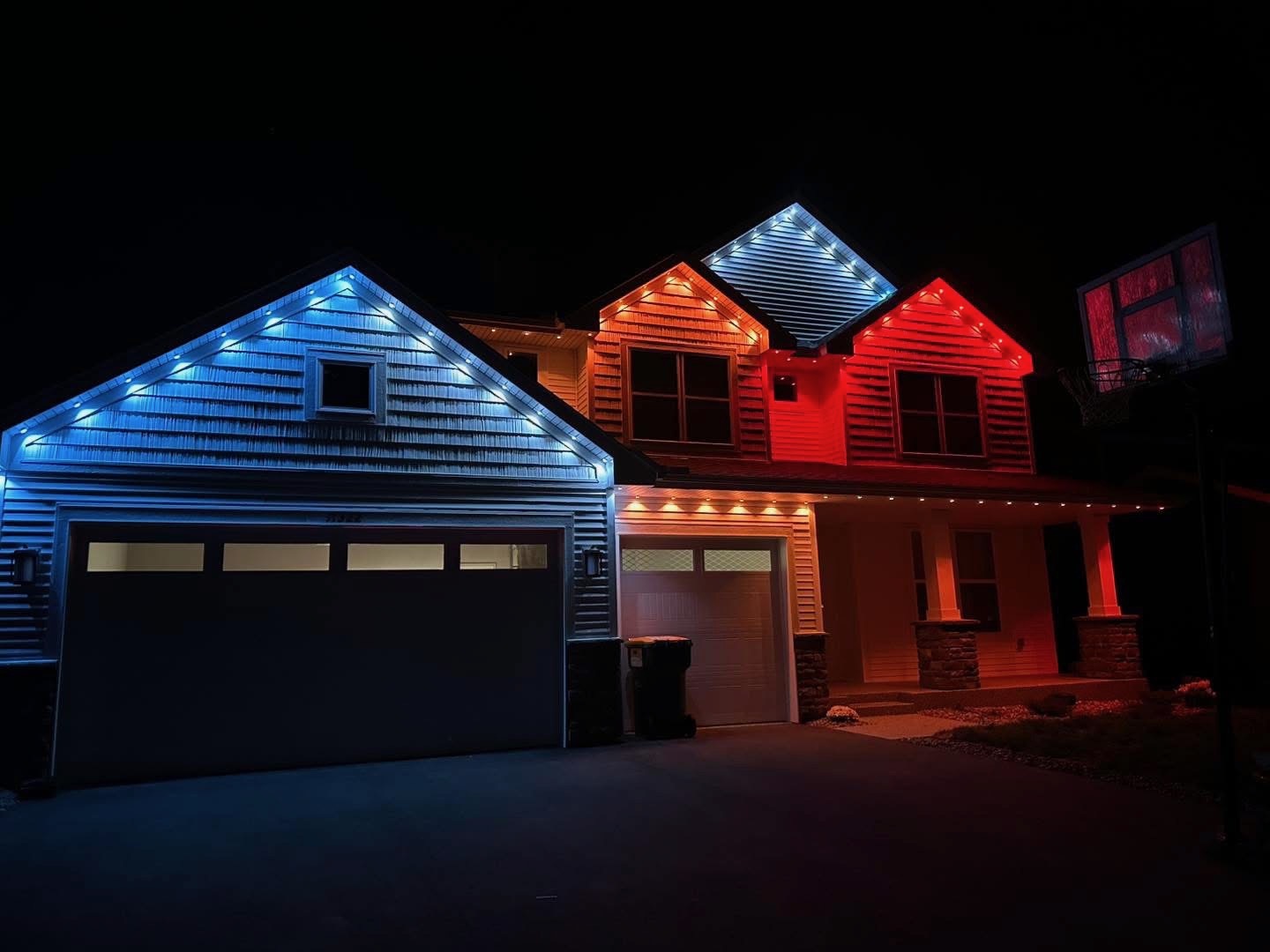 Permanent LED lighting installation in Southern California