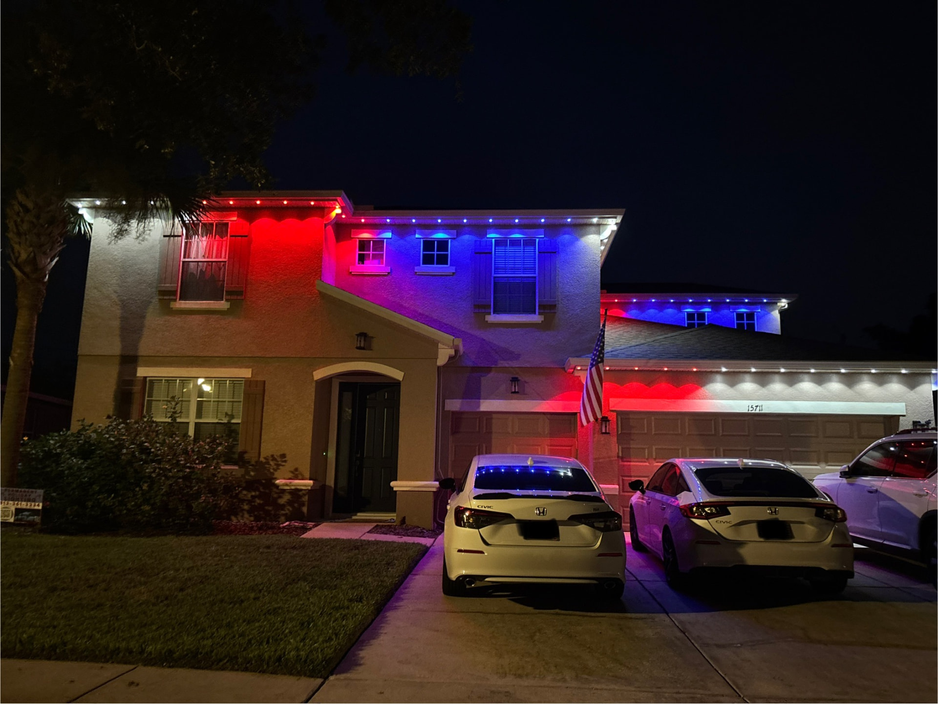 Permanent LED lighting installation in Southern California